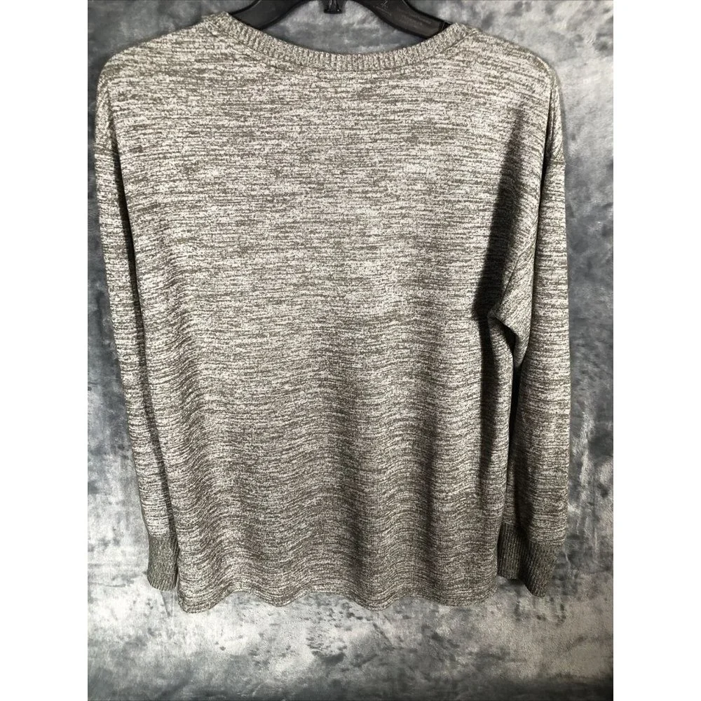 Gap Womans Top Gray Knit Long Sleeve Sweater By Loft Small - Picture 6 of 7